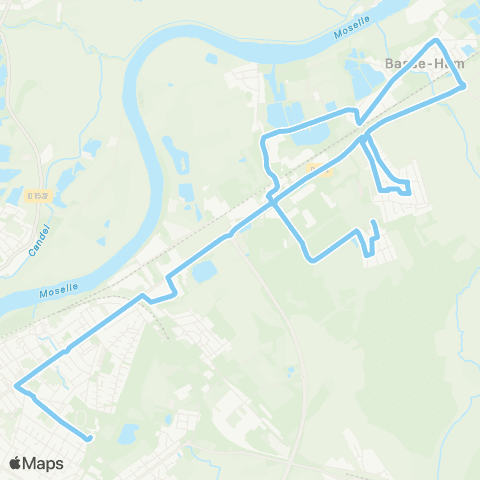 TeMo'B (Citéline) Basse Ham Golf <-> Yutz Arc en Ciel map