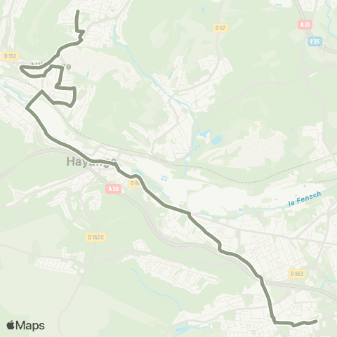 TeMo'B (Citéline) Konacker Stand <-> Fameck Lycée map