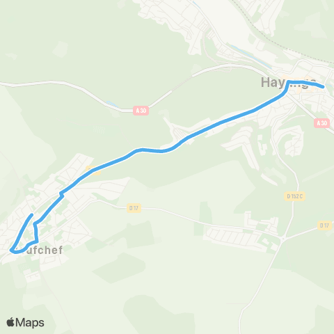 TeMo'B (Citéline) Hayange Esplanade <-> Neufchef Terminal map