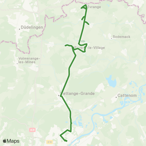 TeMo'B (Citéline) Basse Rentgen <-> Thionville map