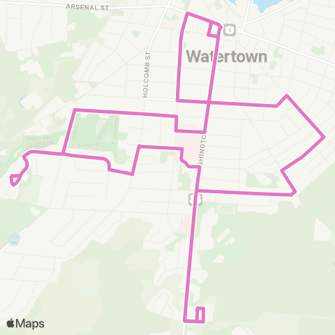 CitiBus Washington Street map