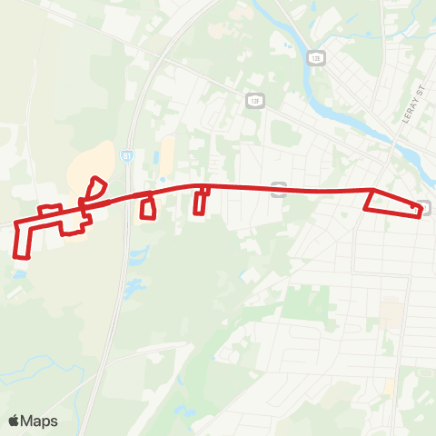 CitiBus Arsenal Street - Mall map