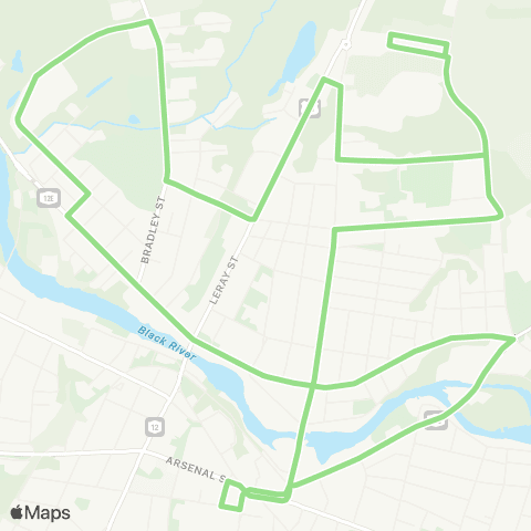 CitiBus Northside Loop map