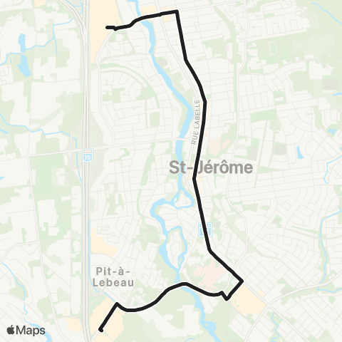 exo Laurentides Saint-Jérôme (Centre-Ville) map