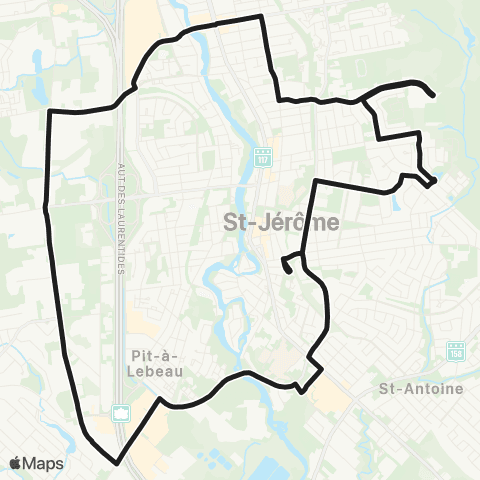 exo Laurentides Saint-Jérôme (Centre) map