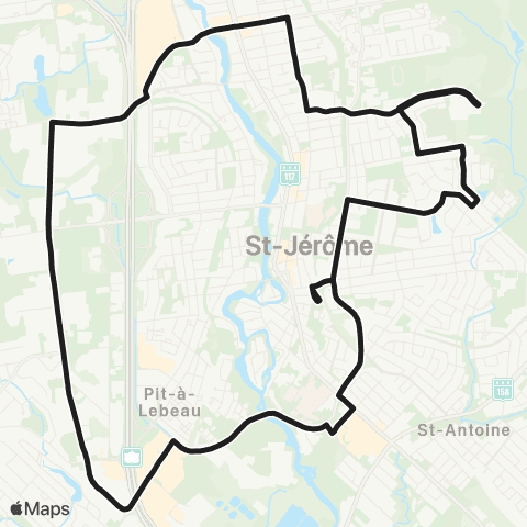exo Laurentides Saint-Jérôme (Centre) map