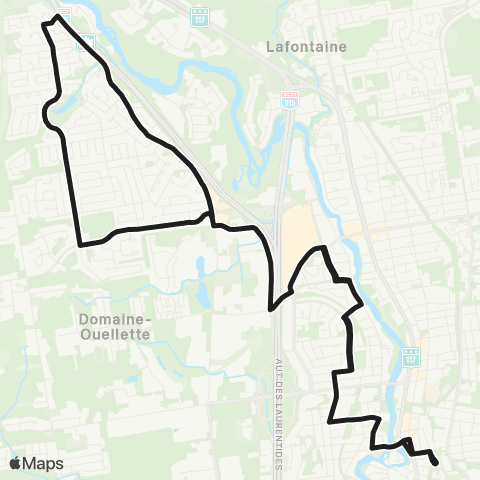exo Laurentides Saint-Jérôme (Bellefeuille) map