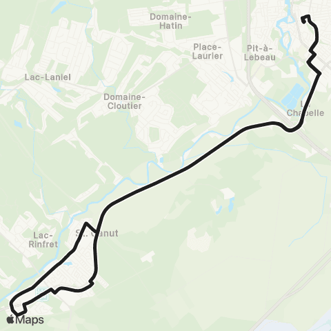 exo Laurentides Saint-Jérôme - Mirabel (Saint-Canut) map