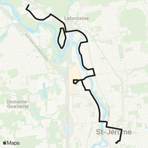 exo Laurentides St-Jérôme (des Eaux-Vives) (s/ Réservation) map