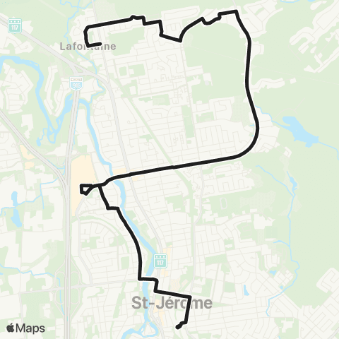 exo Laurentides St-Jérôme (Lafontaine) (sur Réservation) map