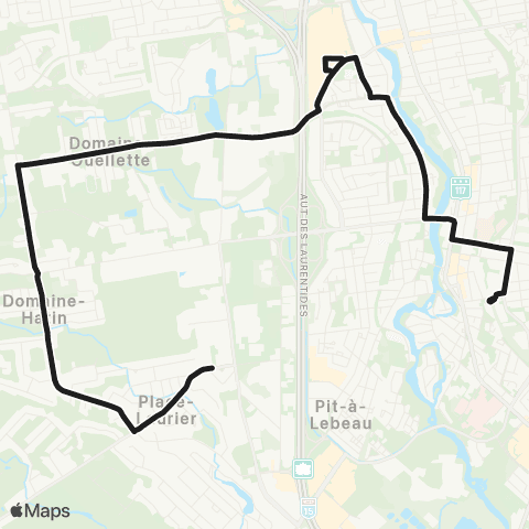 exo Laurentides St-Jérôme (Lamontagne) (sur Réservation) map