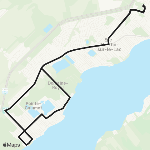 exo Laurentides Deux-Montagnes - Pointe-Calumet (59 Av.) map