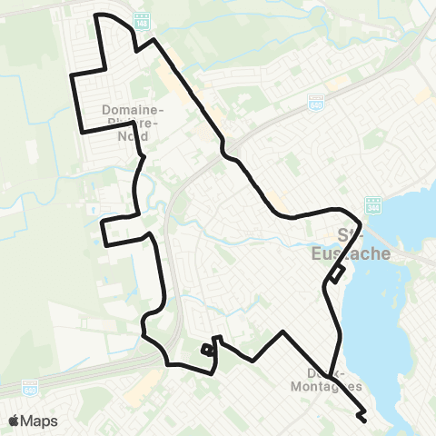 exo Laurentides Deux-Montagnes - St-Eustache (à-Sauvé) map