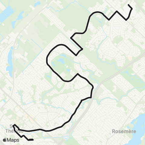 exo Laurentides Sainte-Thérèse - Blainville map