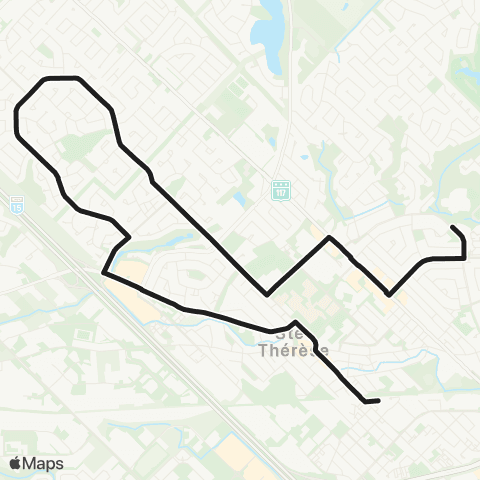exo Laurentides Ste-Thérèse - Polyvalente Ste-Thérèse map