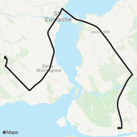 exo Laurentides Deux-Montagnes - Sainte-Dorothée map