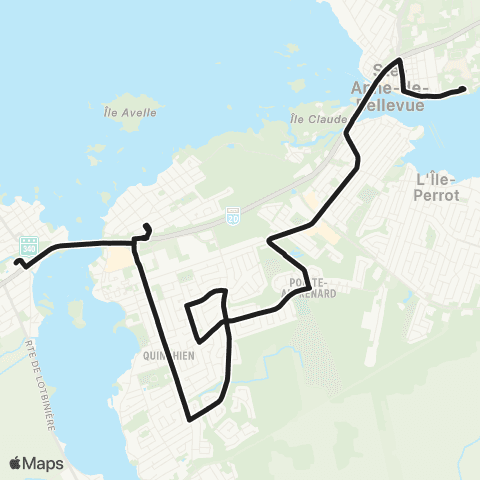 exo La Presqu'Île Gare Pincourt T-V / Ste-Anne-de-Bellevue map
