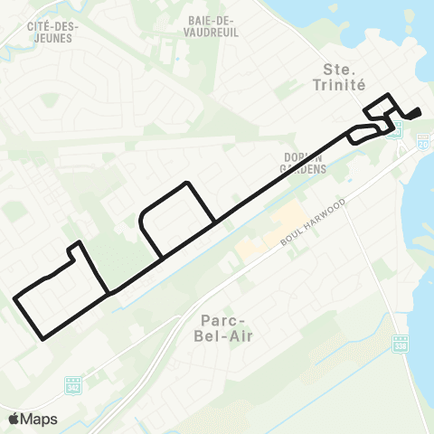 exo La Presqu'Île Gare Dorion / Valois / Tonnancour map