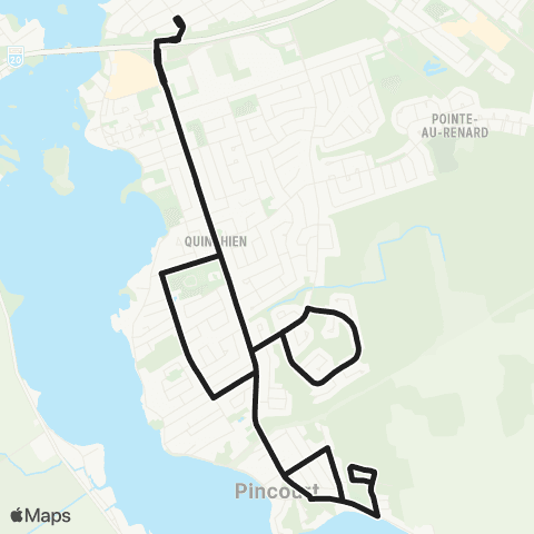 exo La Presqu'Île Gare Pincourt T-V / Cardinal-Léger map