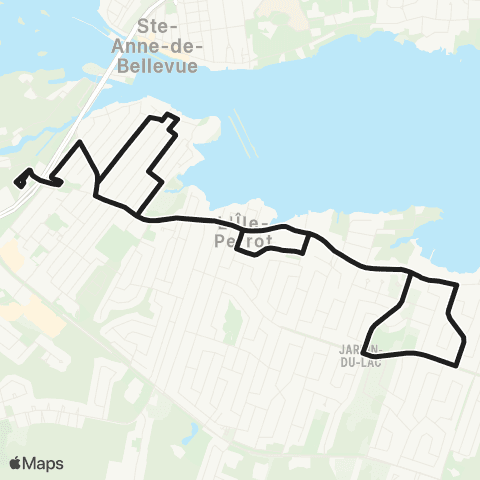 exo La Presqu'Île Gare Île-Perrot / Perrot / Rivelaine map