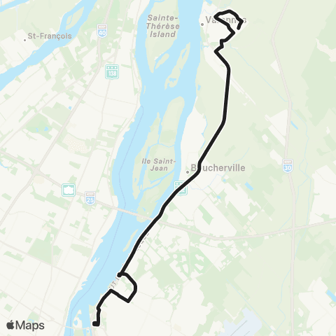 exo Sorel-Varennes Varennes - Longueuil map