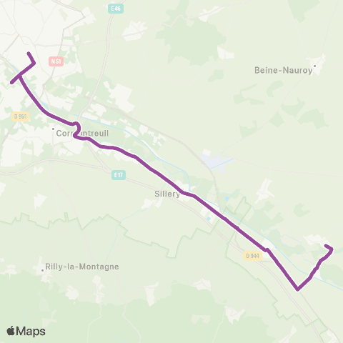 Grand Reims Mobilités Val de Vesle <> Cathédrale map