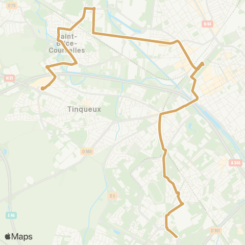 Grand Reims Mobilités Boutreaux <> Hôpital Debré map