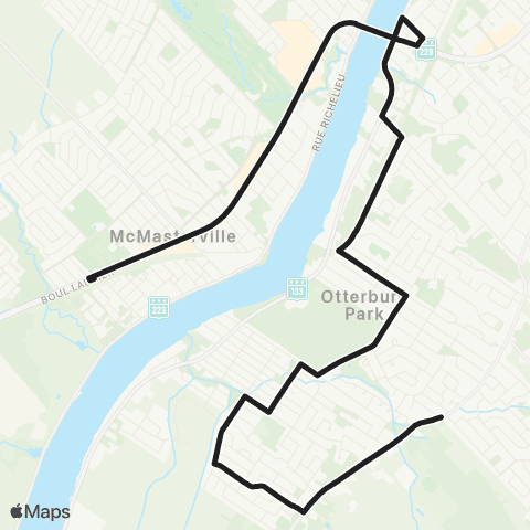 exo Vallée-du-Richelieu Otterburn Park (sur Réservation) map