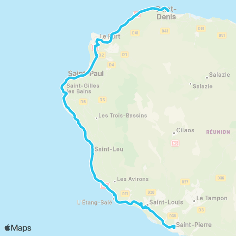 Car Jaune St-Denis / St-Pierre map