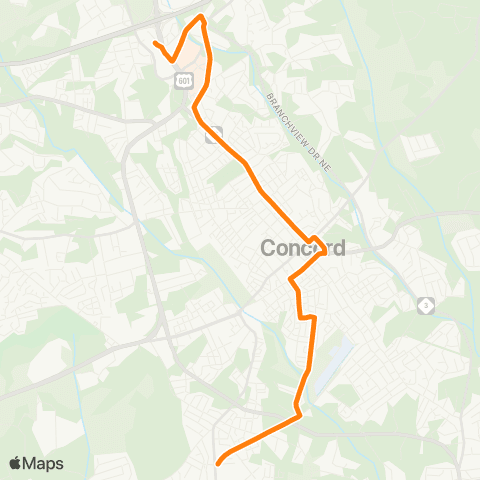 Rider Transit Orange Route map