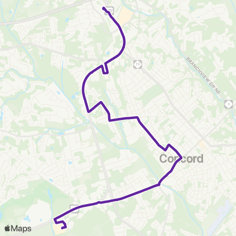 Rider Transit Purple Route map