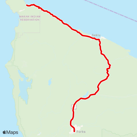 Clallam Transit Neah Bay map