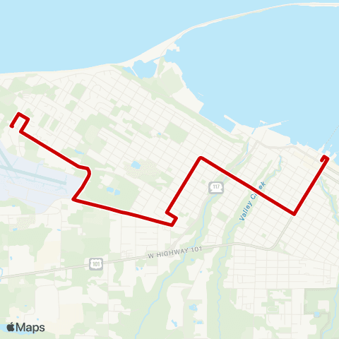 Clallam Transit West Side map
