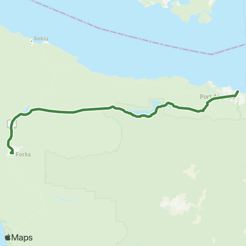 Clallam Transit Forks map