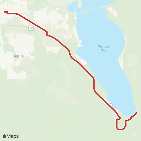 Clallam Transit Jamestown Campus map