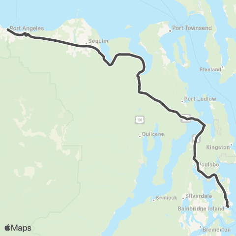 Clallam Transit Strait Shot map
