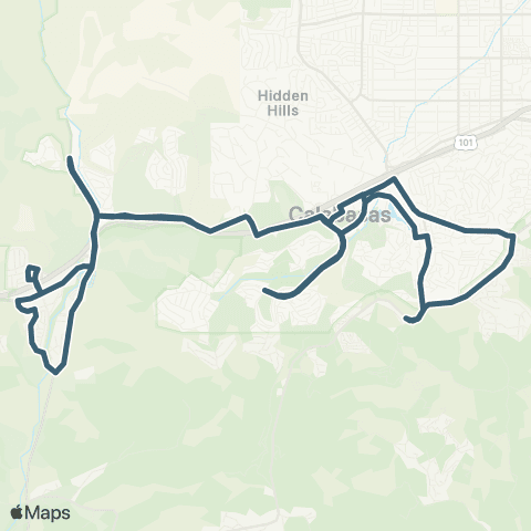 City of Calabasas Calabasas Trolley map