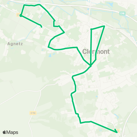 Le Bus Clermont - Gare SNCF - Breuil-le-Vert map