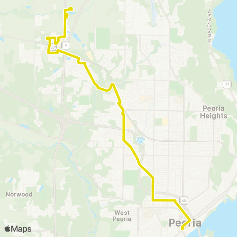 CityLink Northwest Peoria map