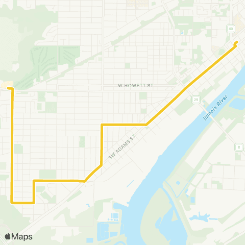 CityLink South Adams map