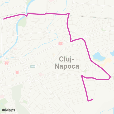 CTP Cluj Aleea Baisoara - P-ta Garii map