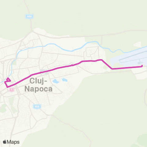 CTP Cluj Piata Mihai Viteazu - Aeroport map