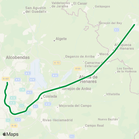 Cercanías Chamartín ↔ Guadalajara map