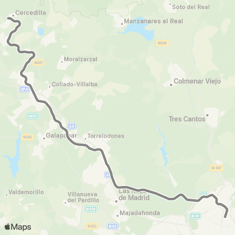 Cercanías Guadalajara ↔ Cercedilla map