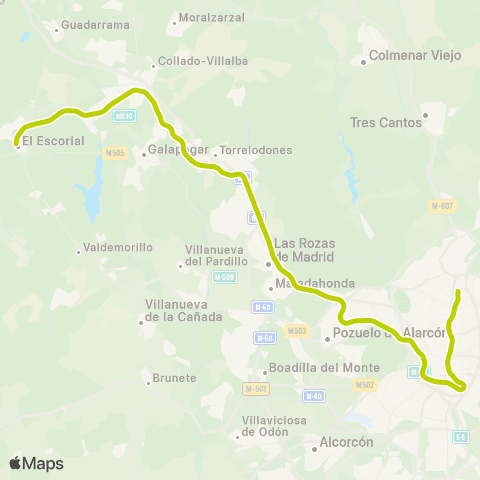 Cercanías Villalba ↔ Aeropuerto T4 map