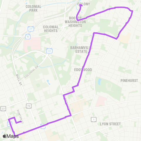 The Comet Edgewood map