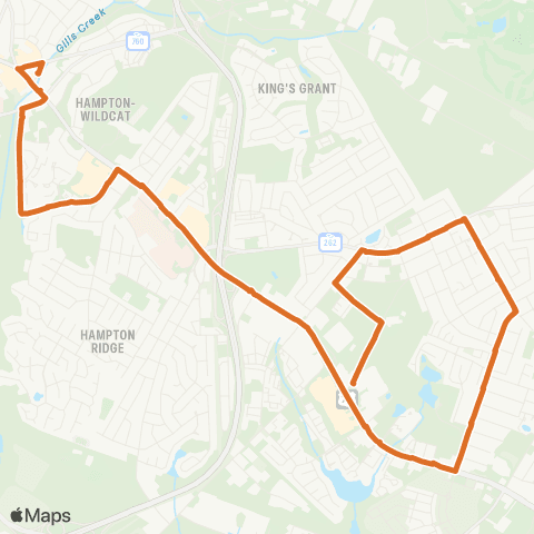 The Comet Leesburg-Hazelwood map