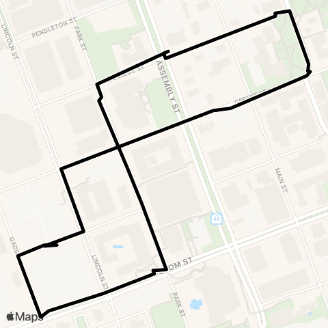 USC Transit Express map