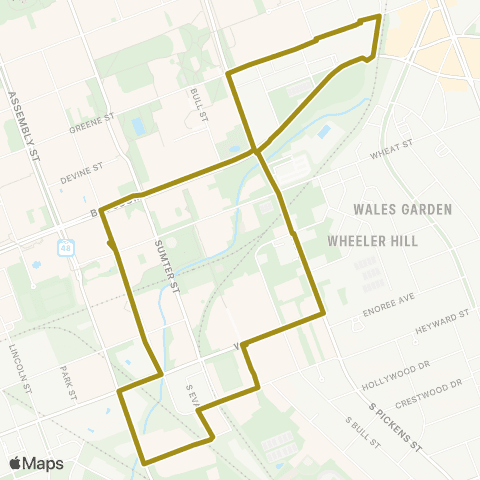 USC Transit Yellow map