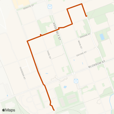 USC Transit Greek Village Lunch Express map